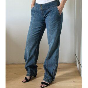 "Tommy jeans" - low waist baggy jeans / Size 7 / 100% cotton